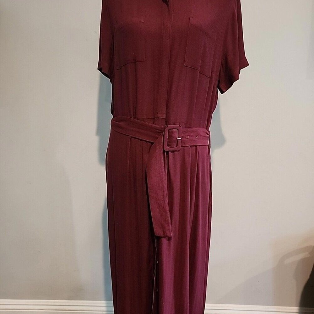 Women's Short Sleeve Midi Dress - A New Day Red L A142